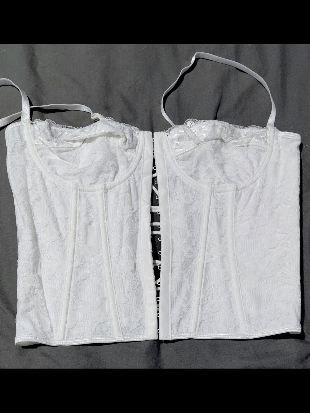 SALE!   White Lace Bustier Corset Top